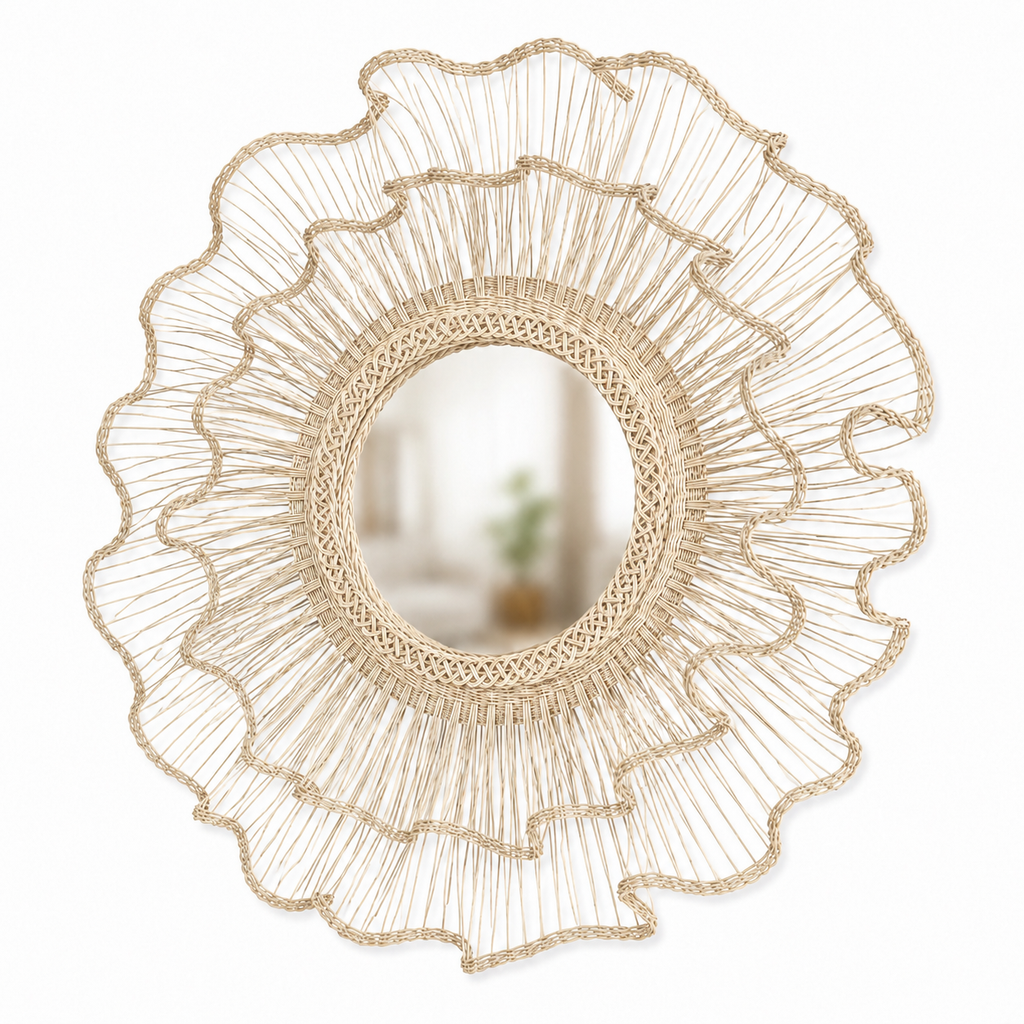 Rattan Volanlı Ayna