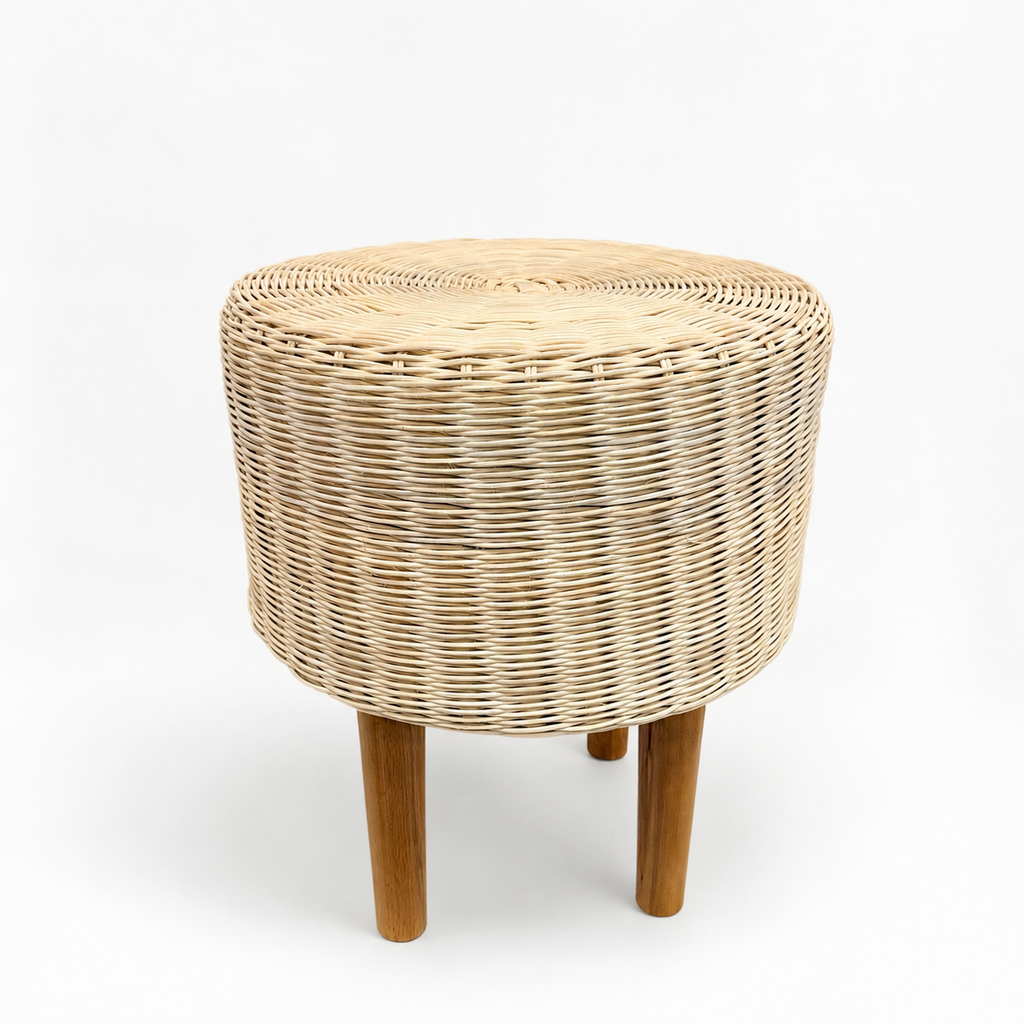 Doğal Rattan Puf