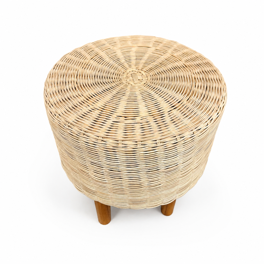 Doğal Rattan Puf
