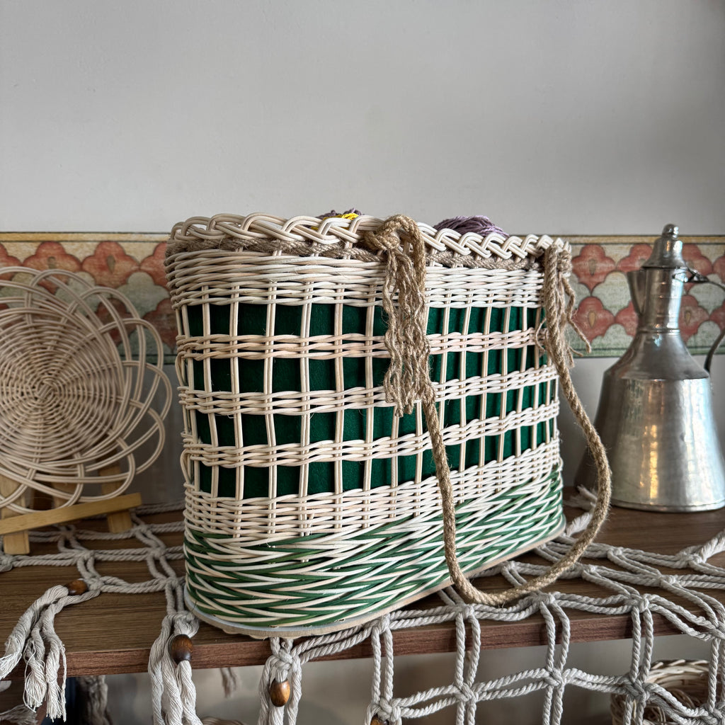 Rattan Kafesli Çanta