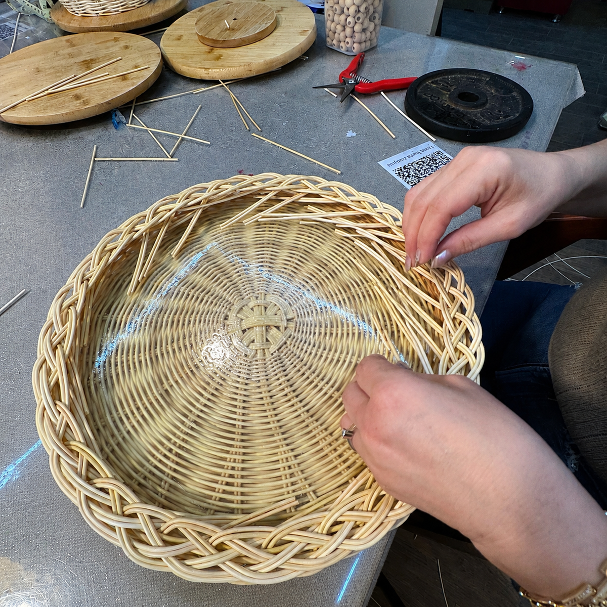 Rattan Camlı Sehpa Workshop