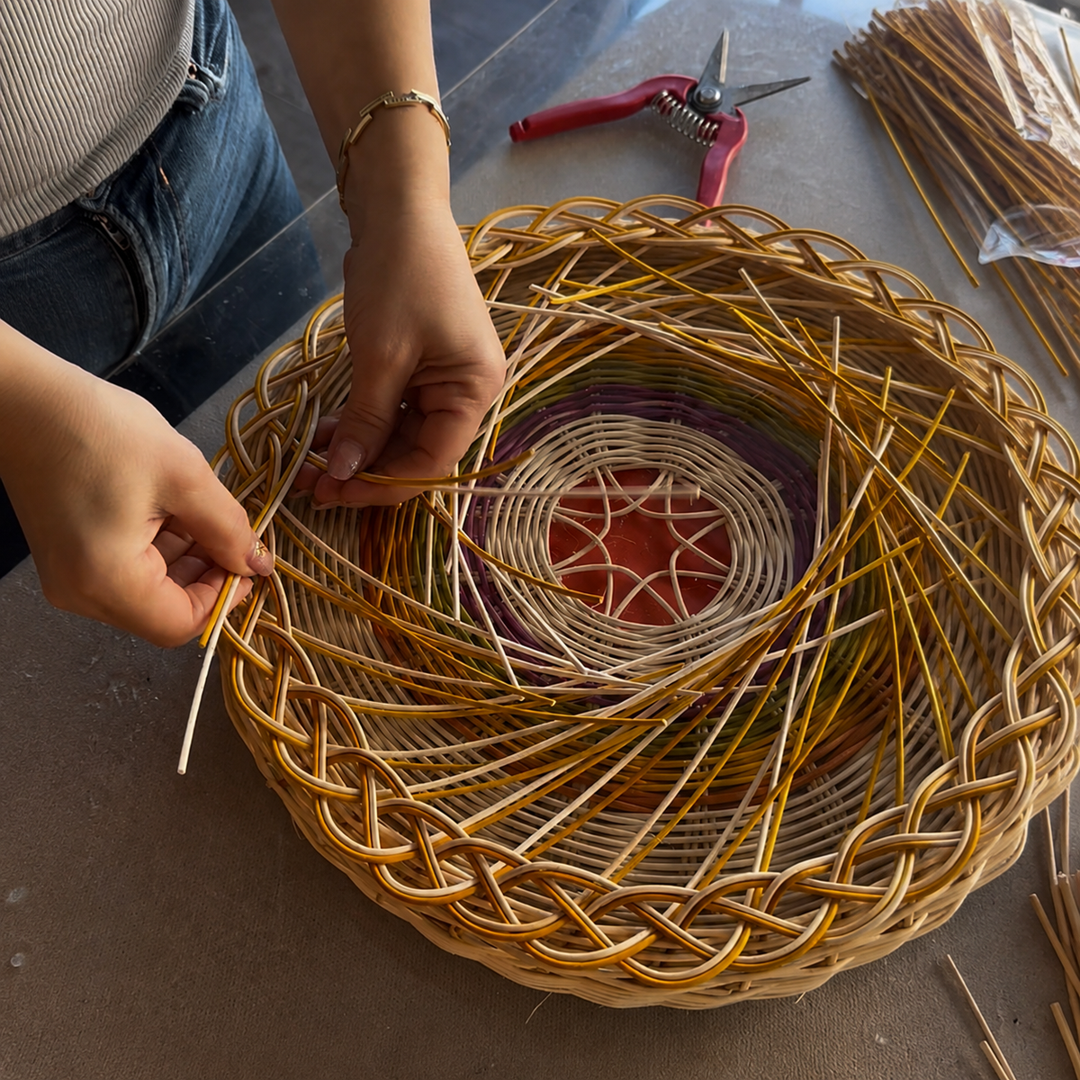 Rattan Camlı Sehpa Workshop