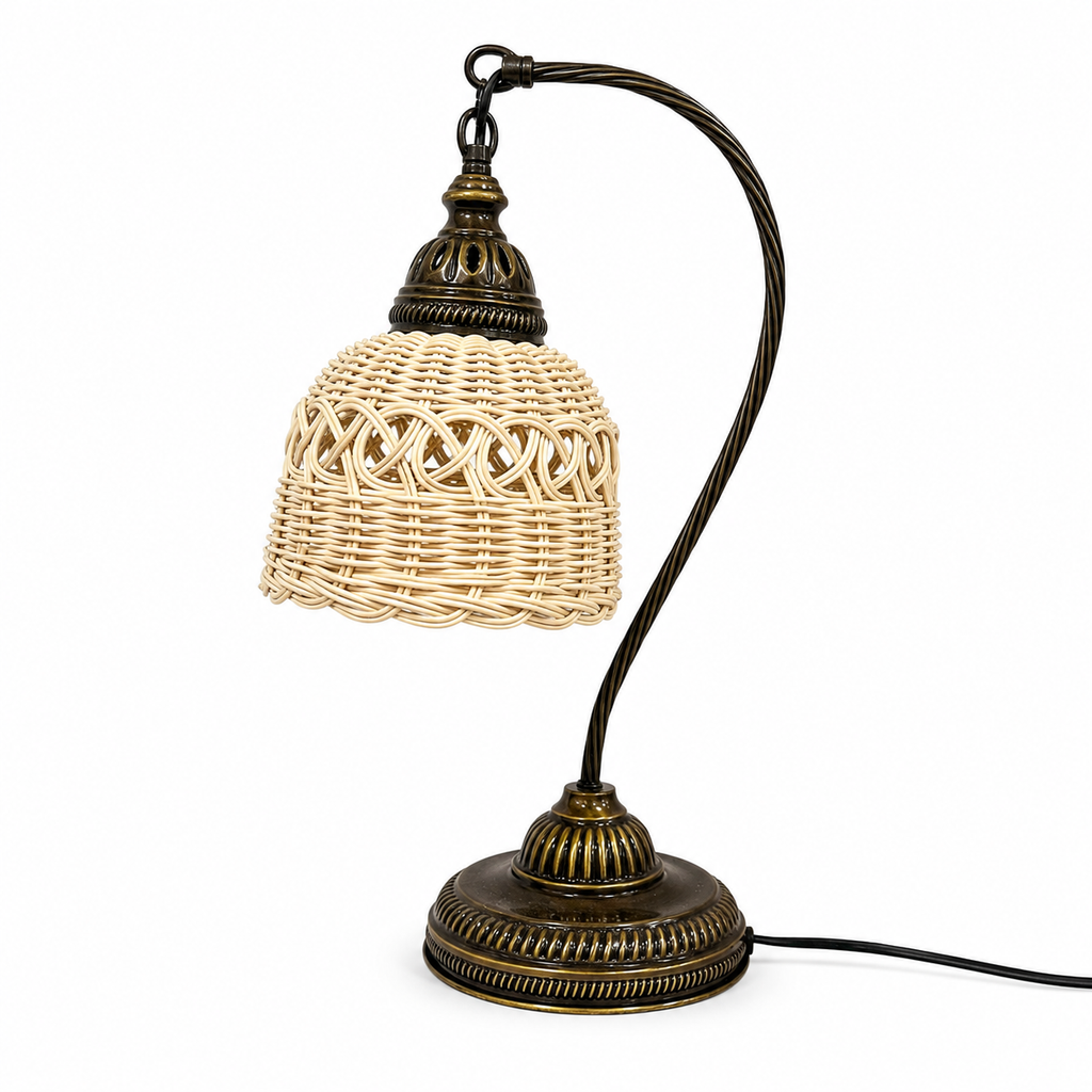 Rattan Ferforje Abajur