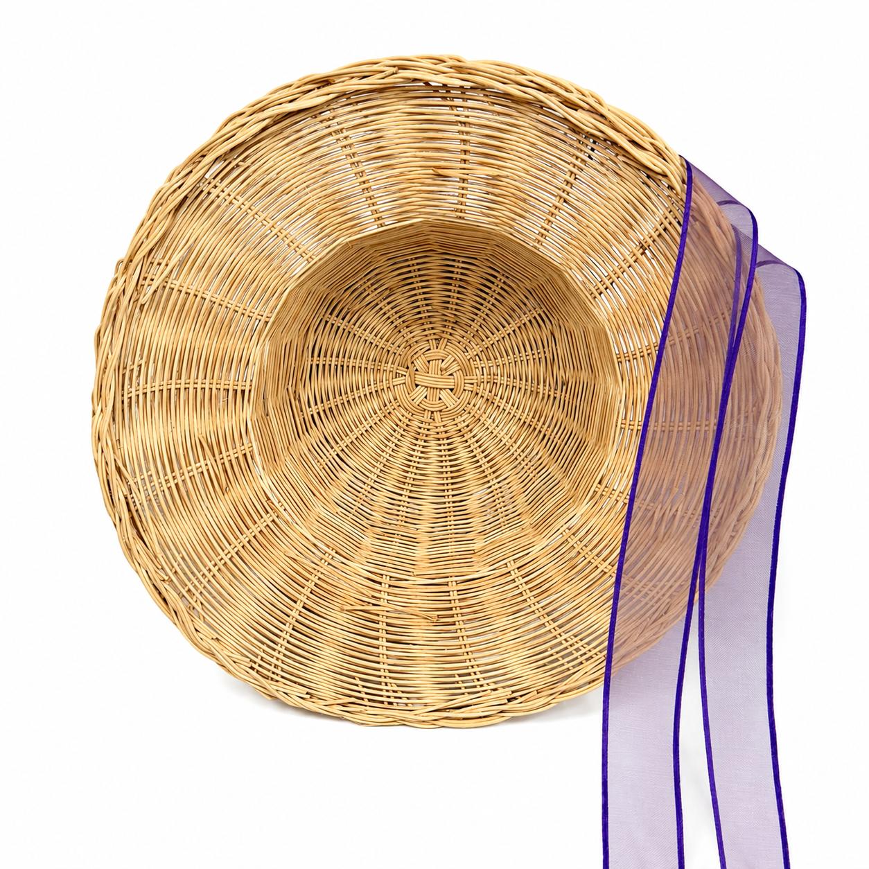 Doğal Rattan Dekoratif Şapka